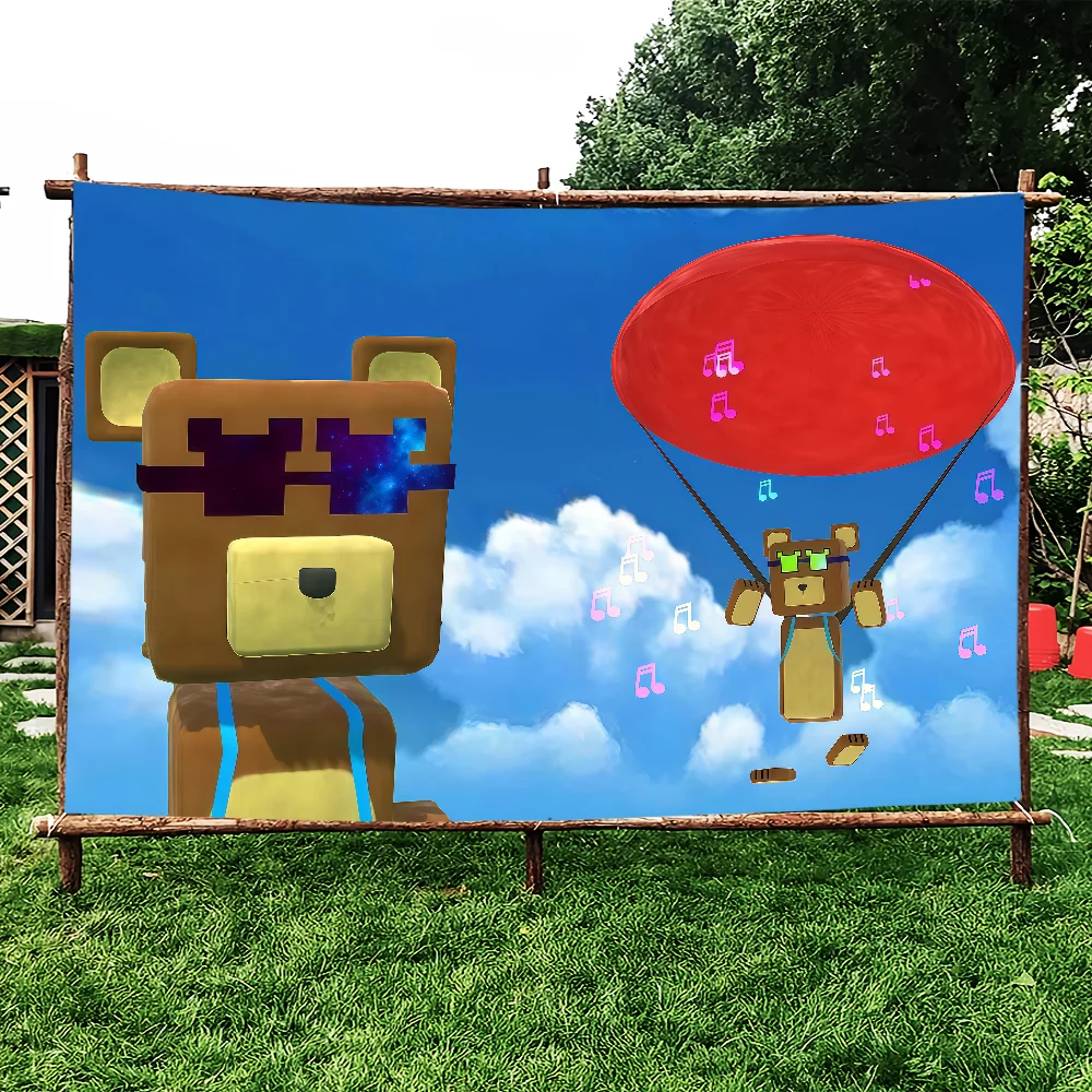 funny cute game S-Super Bear Adventure flag For Room Dorm Ca