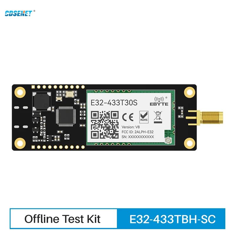 

433MHz Lora RF Transceiver Offline Test Development Kit CDSENT E32-433TBH-SC OLED Display 30dBm Long Distance With Antenna