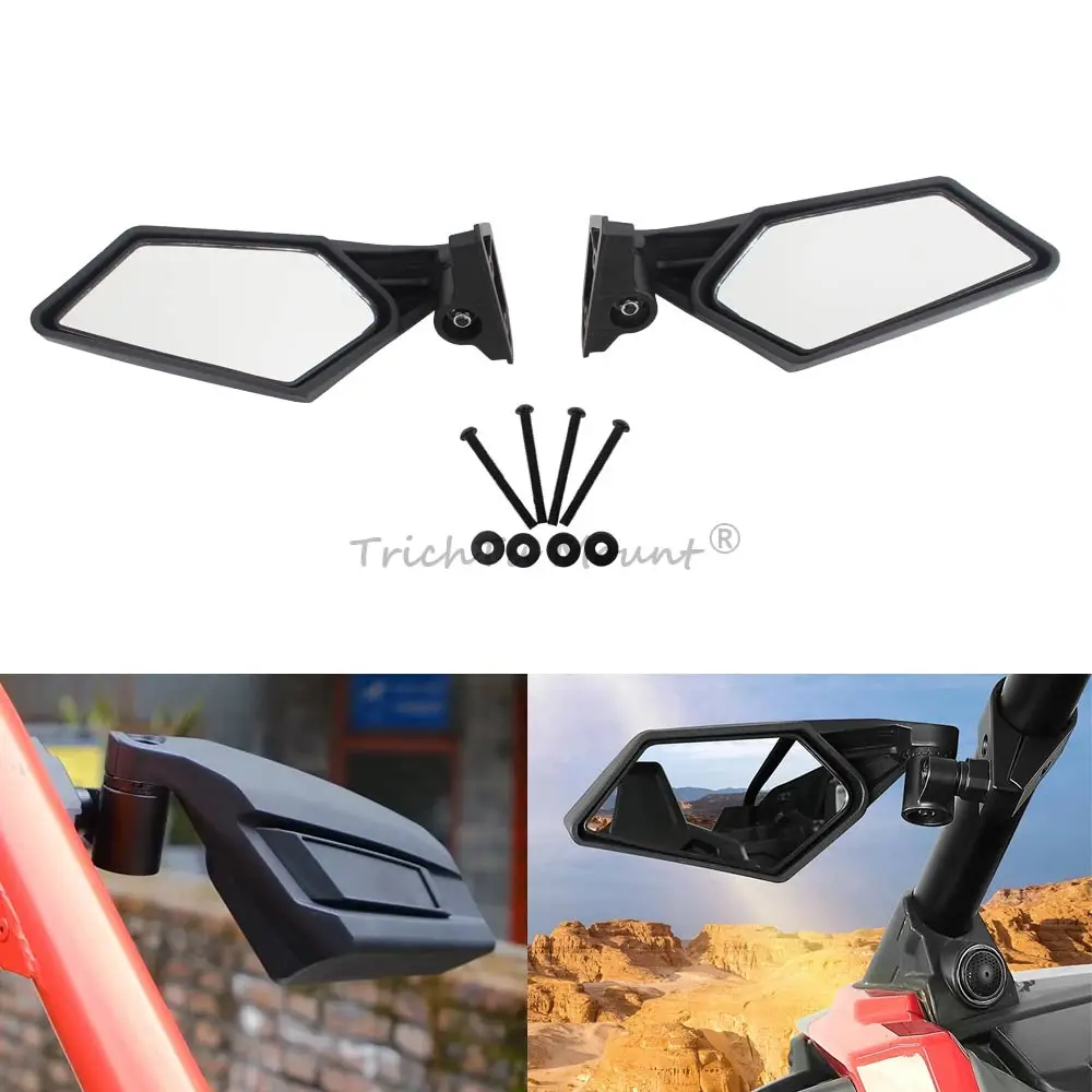 

UTV Side Mirrors Rear View Mirror Adjustable For Can Am Maverick X3 Max R RR XMR XDS XRS Turbo DPS 2017-24 atv & utv accessories