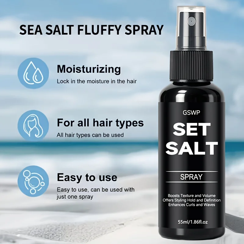 GSWP Sea Salt Styling Spray, erfrischend und nicht klebrig, verleiht sofort Volumen, entwickelt für feines Haar. 55ml/110ml – Detail 8