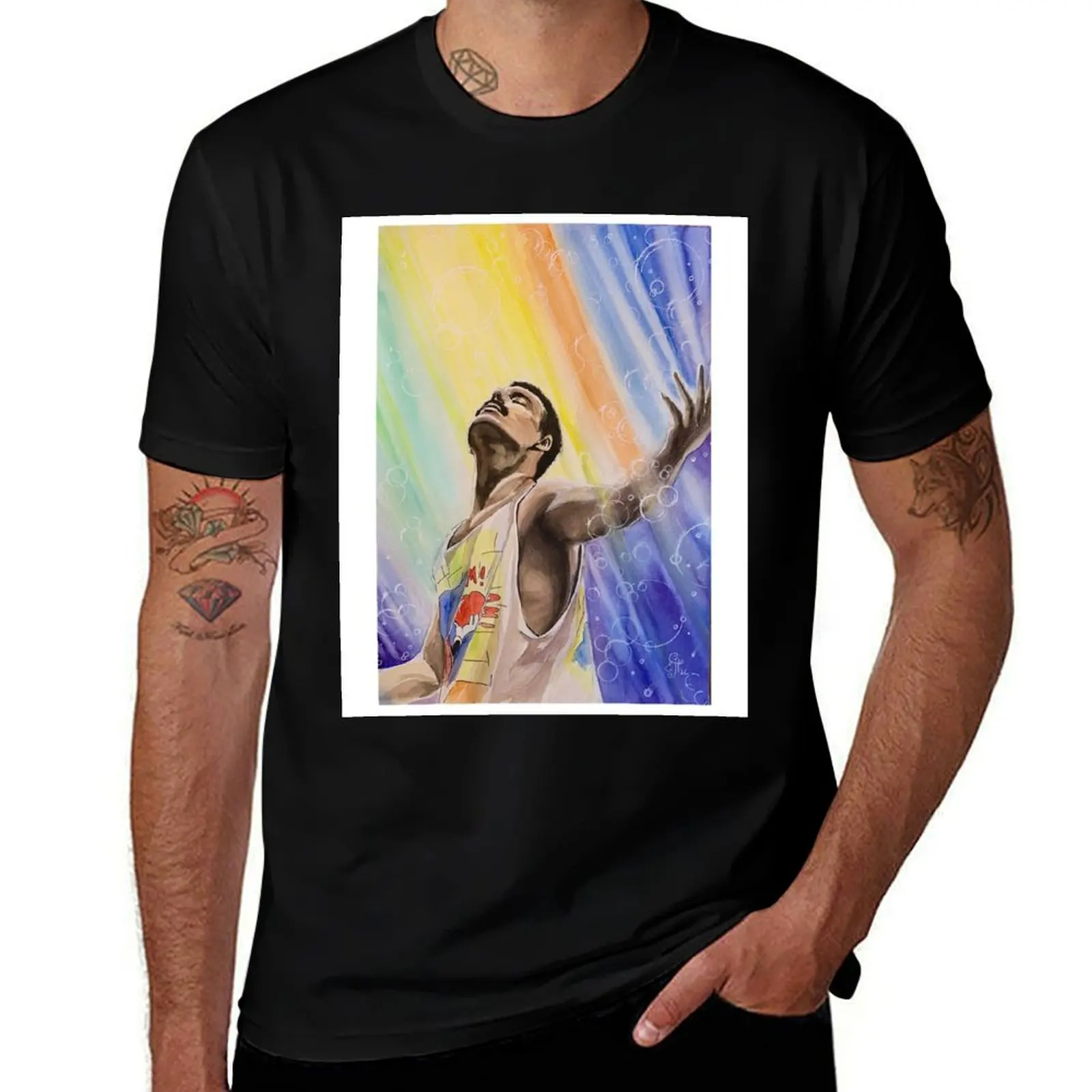 

Rainbow love T-Shirt plain basketball graphic tees Men's t shirts