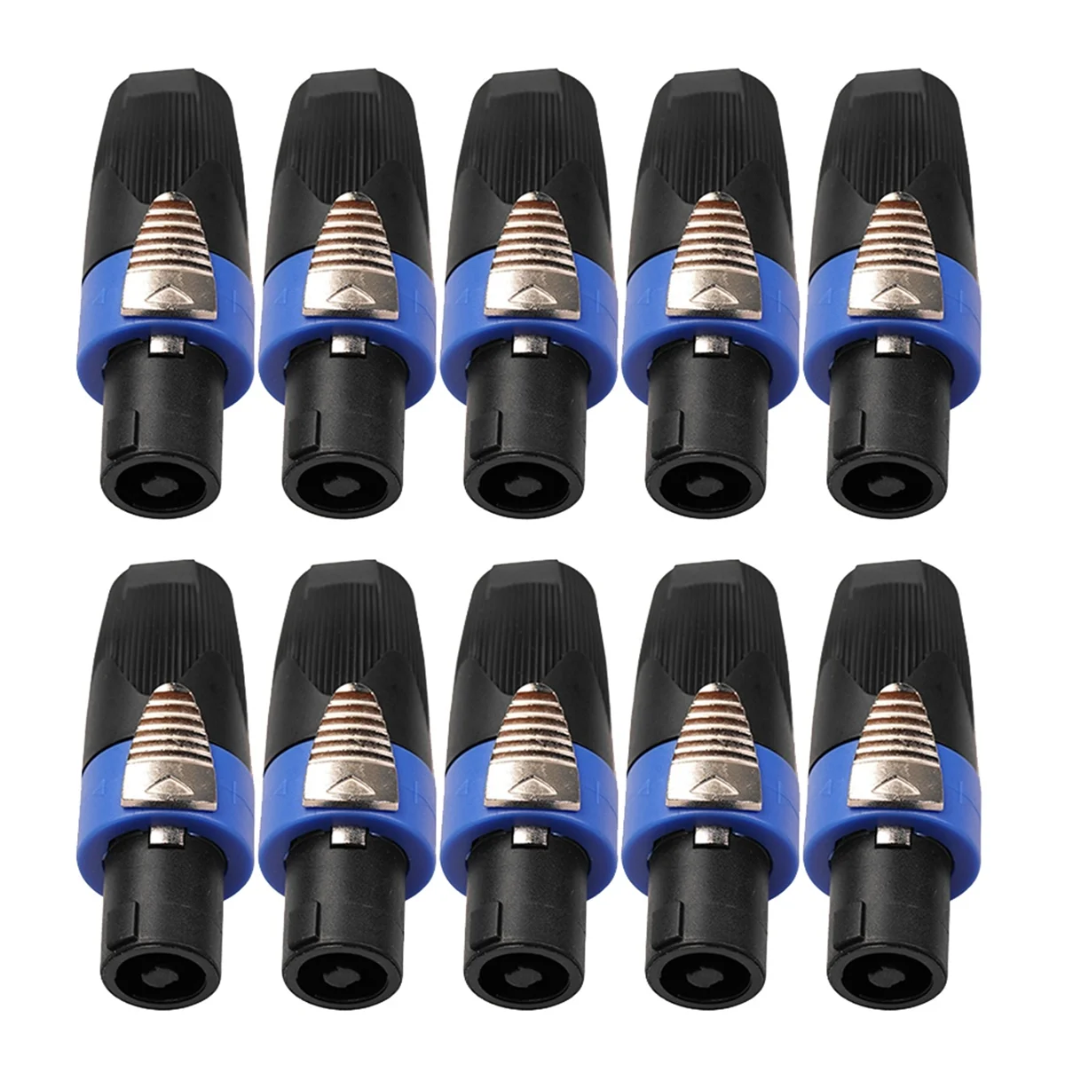 10 pçs conectores de alto-falante de áudio plugues twist lock recarregável portátil alto-falante sem fio para neutrik speakon nl4fc