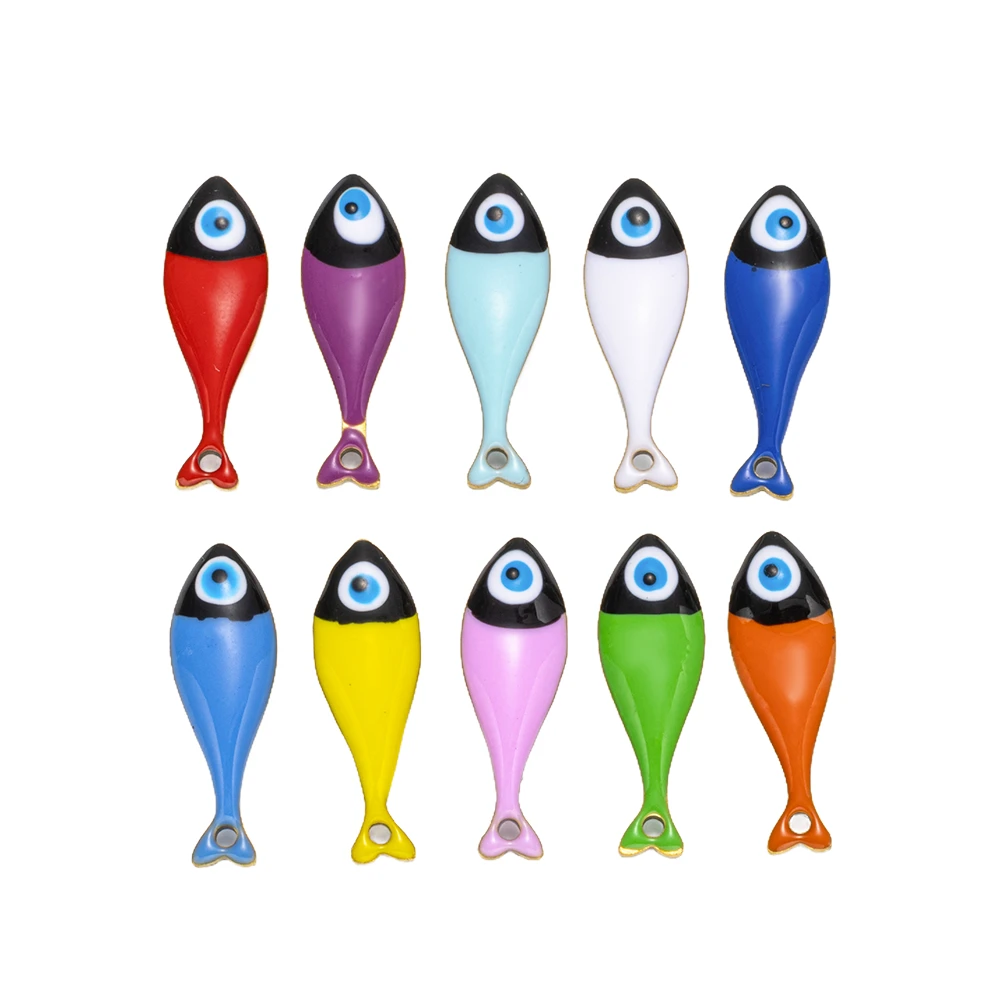 

2/6/10 шт., эмаль из нержавеющей стали, большие глаза, рыбья кость, капающее масло, подвеска, основа для DIY, ожерелье, серьги, фурнитура для изготовления ювелирных изделий