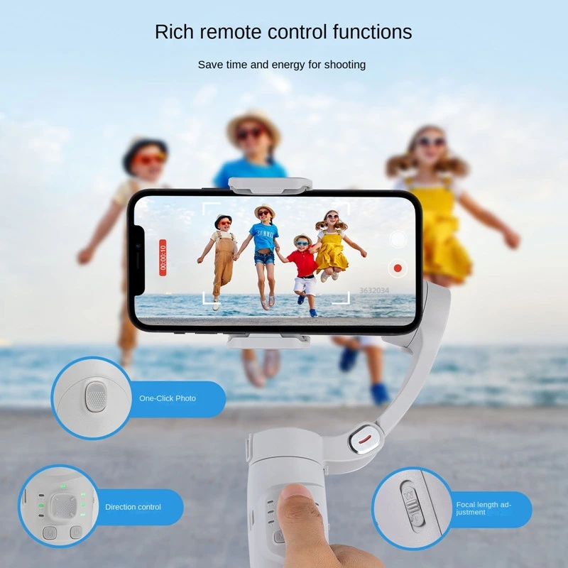 FANGTUOSI 2025 3-Axis Handheld Gimbal Stabilizer for Smartphone For iPhone Android Face Tracking Tiktok Vlog Smart Video Record