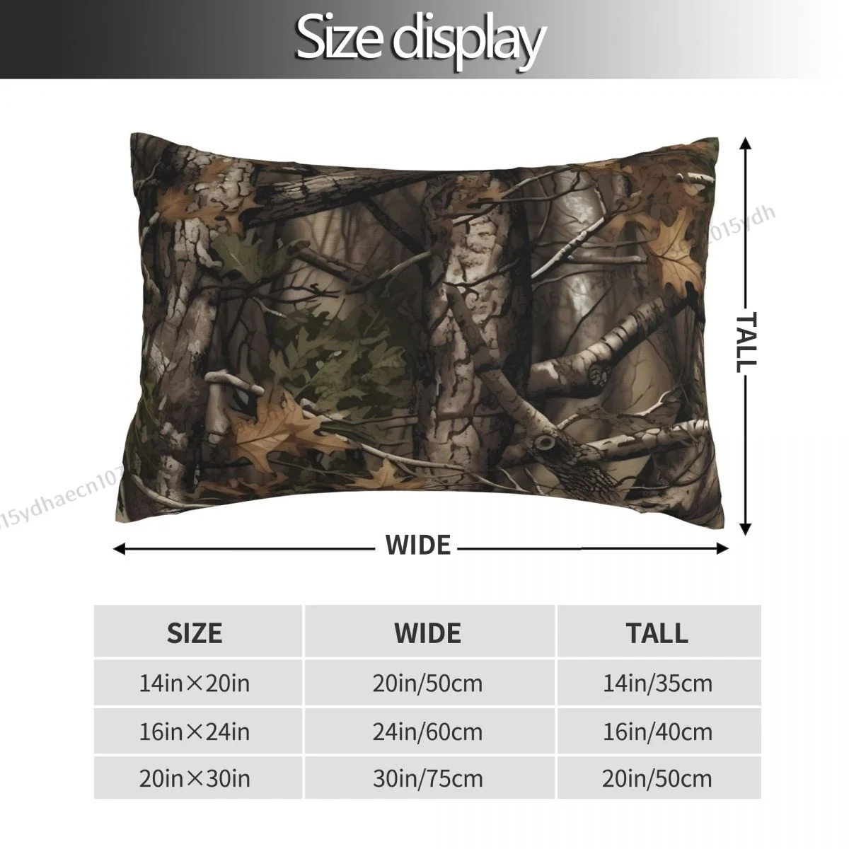 Real Tree Hunter Camo Woods Polyester Pillowcase Camouflage Bedroom Decorative Kawaii Pillow Cover Pillowcase