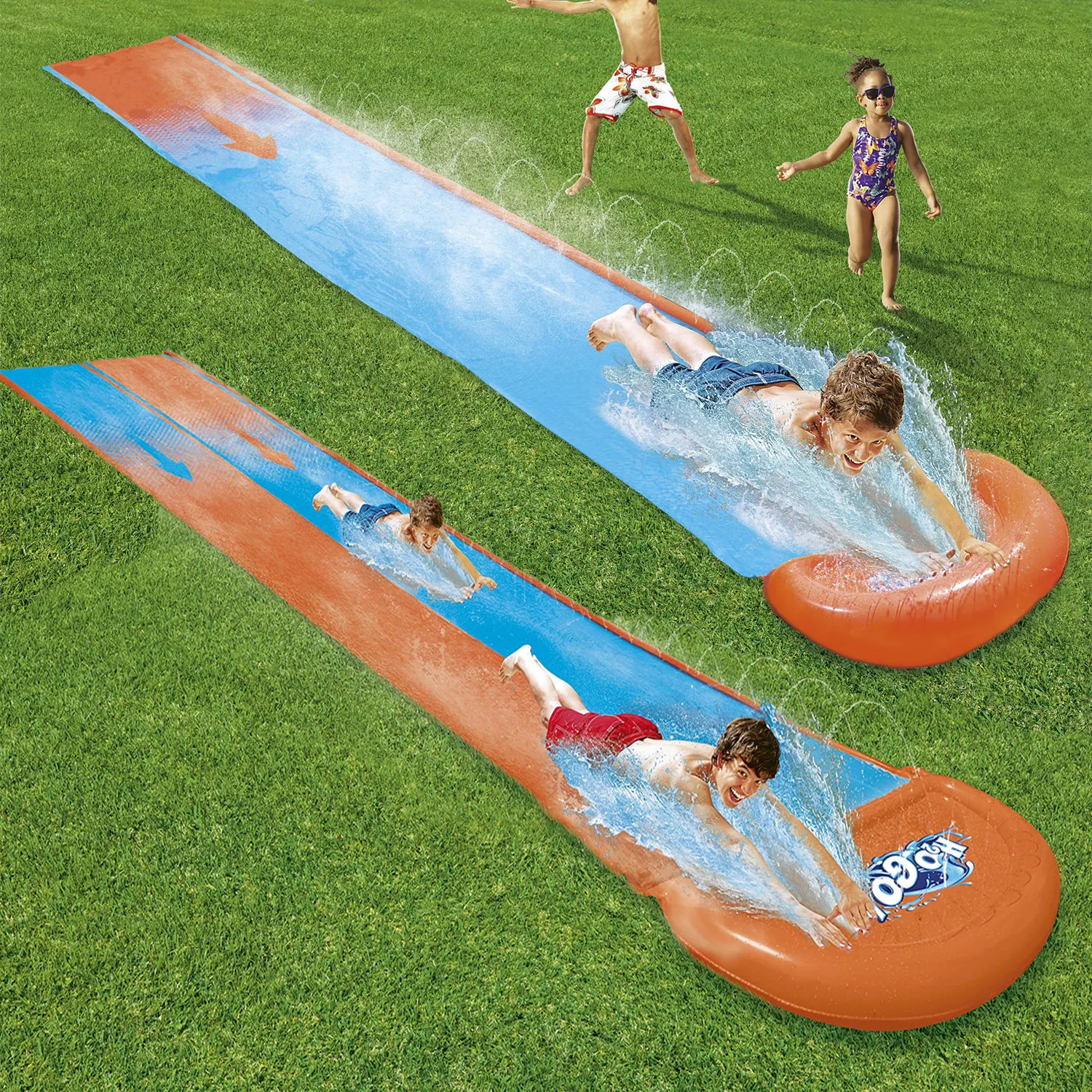 

Kids Summer Fun Lawn Water Slide Pool Backyard Garden Outdoor Water Play Game Toys Splash Speedway Slide