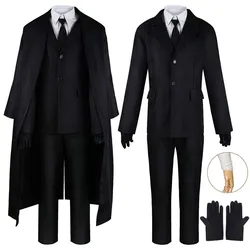 Homchee Trends COS Dazai Cosplay Costume Black Trench Jacket Dazai Outfits Uniform Halloween Kostum For Anime Comic Con