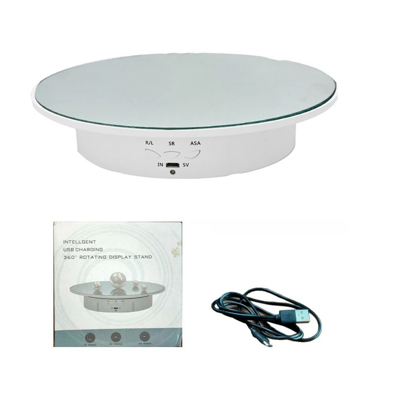 Rechargeable Automatic Revolve Live Jewelry Artifacts Video Electric Rotational Table Durable A