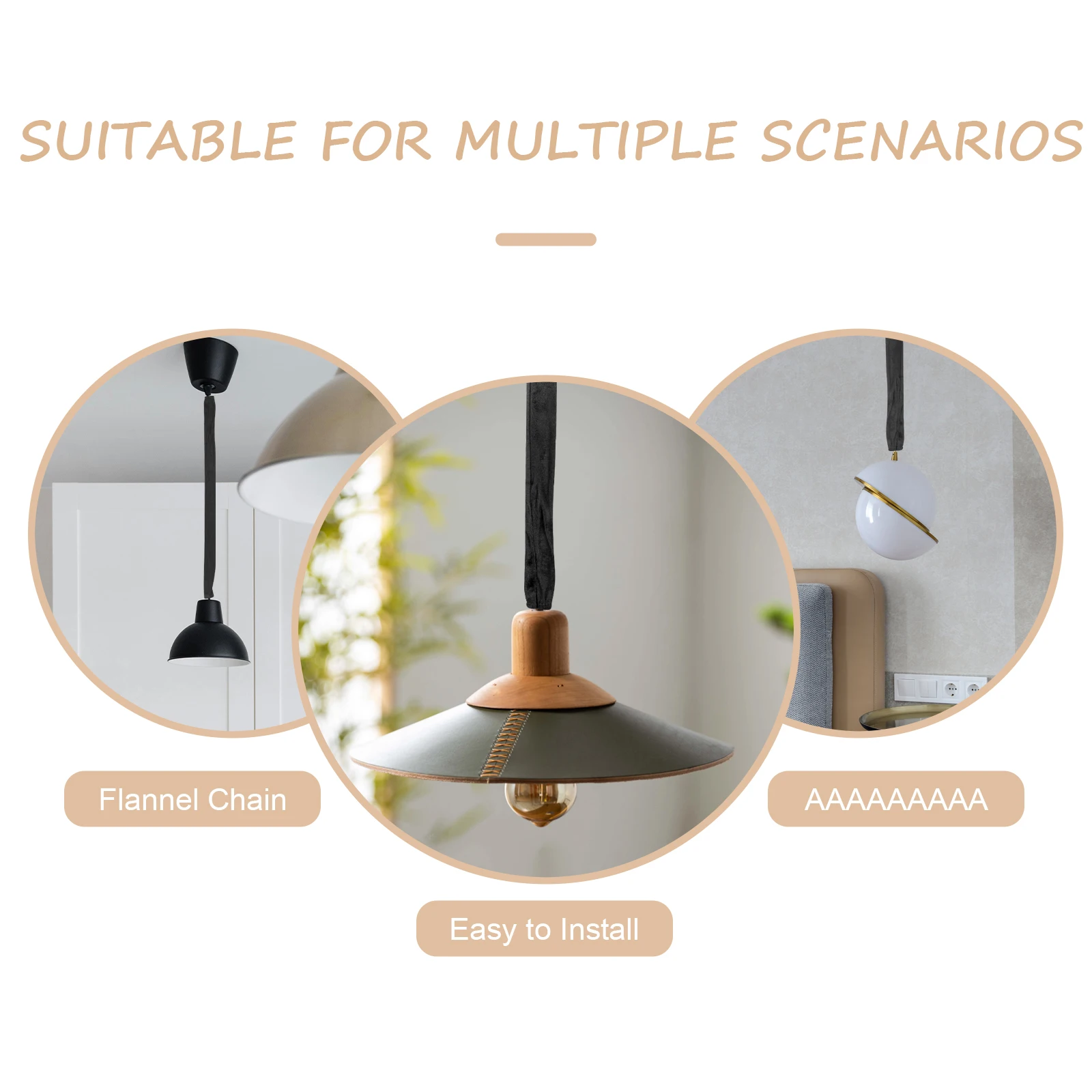 

4pcs Chandelier Cover Fabric Lamp Chain Sleeve Moisture Rust Protection Removable Washable Light Chain Protector Hanging Lamp