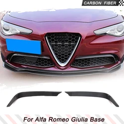 Carbon Fiber Canards for Alfa Romeo Giulia Sedan 2015-2020 Front Bumper Fins Trim Spoiler Winglets Splitter Protector Body Kits