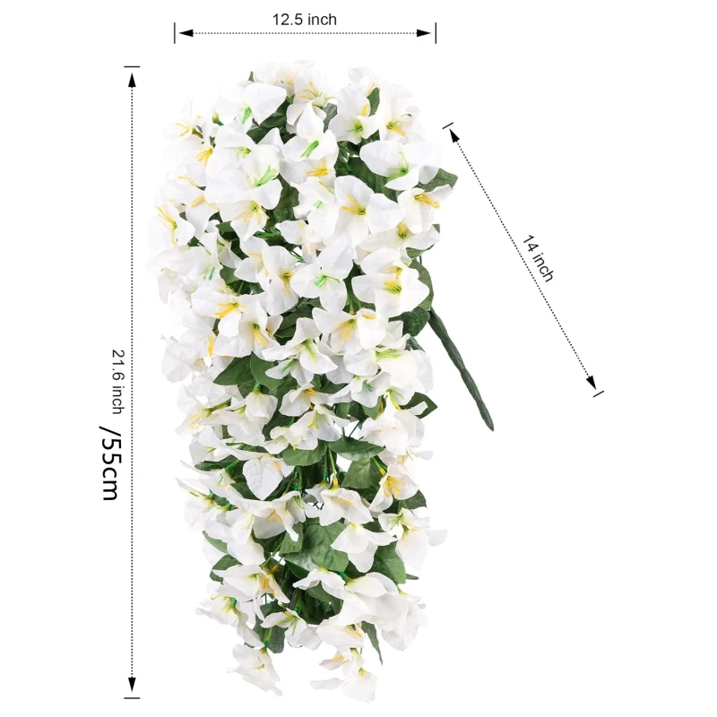 Künstliche Blumen-Ranke Bougainvillea Hochzeit Heim Zimmer Valentinstag Dekoration Außenhof Garten Wandbehang Bogen DIY Geschenke – Detail 7
