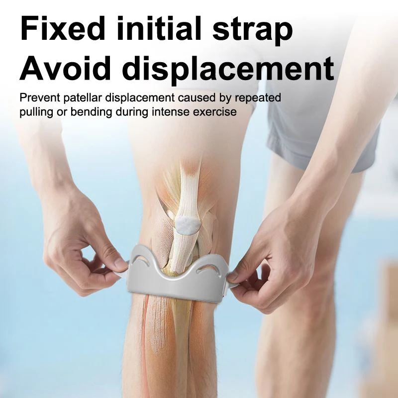 

1PC Silicone Knee Support Strap V-Shaped Patella Band Anti-Slip Breathable Sports Brace For Running Fitness Gym