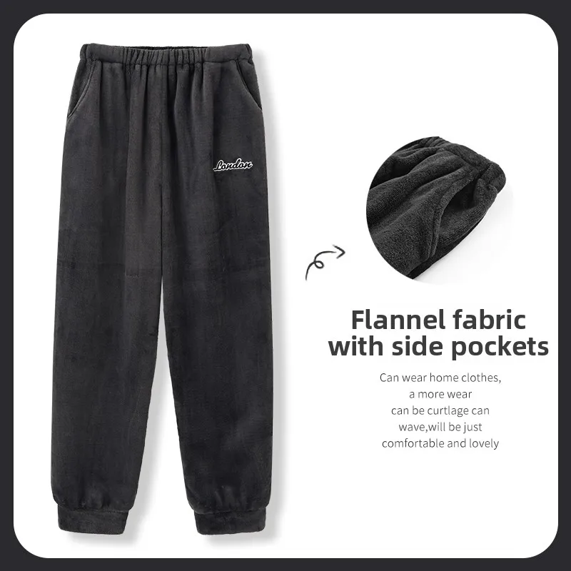 Hde188 dark gray leggings fleece pants