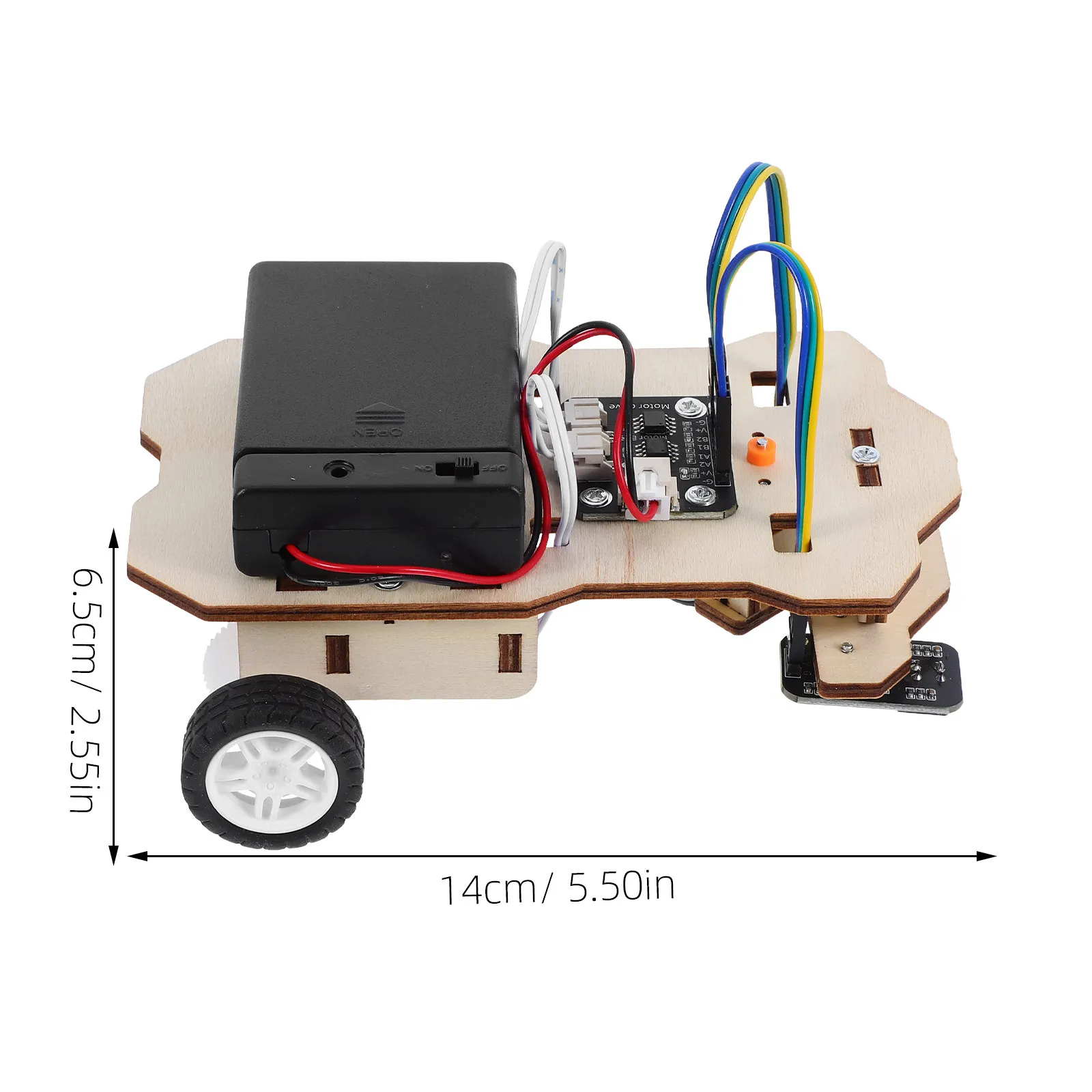 1Set Stem DIY Line Following Car Kit for Kids Educational Science Experiment Building Electric Rc Car Creative Learning