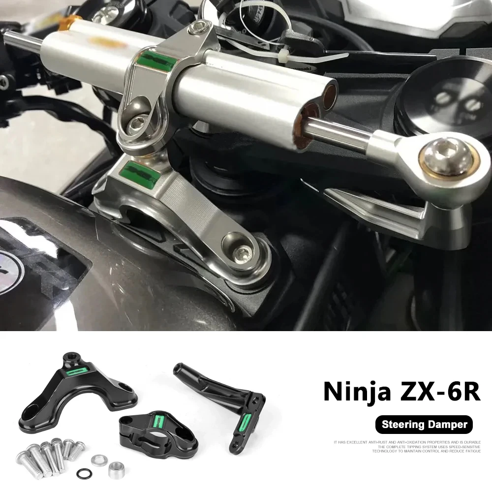 

Motorcycle Accessories For Kawasaki Ninja ZX-6R ZX6R ZX 6R ZX-6R 2024 Steering Damper Stabilizer Bracket Mounting Kit