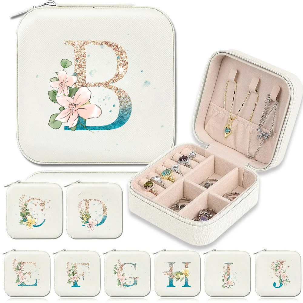 

Портативная дорожная шкатулка для украшений с креативным дизайном в виде букв, органайзер для хранения колец, ожерелий, серег и других аксессуаров