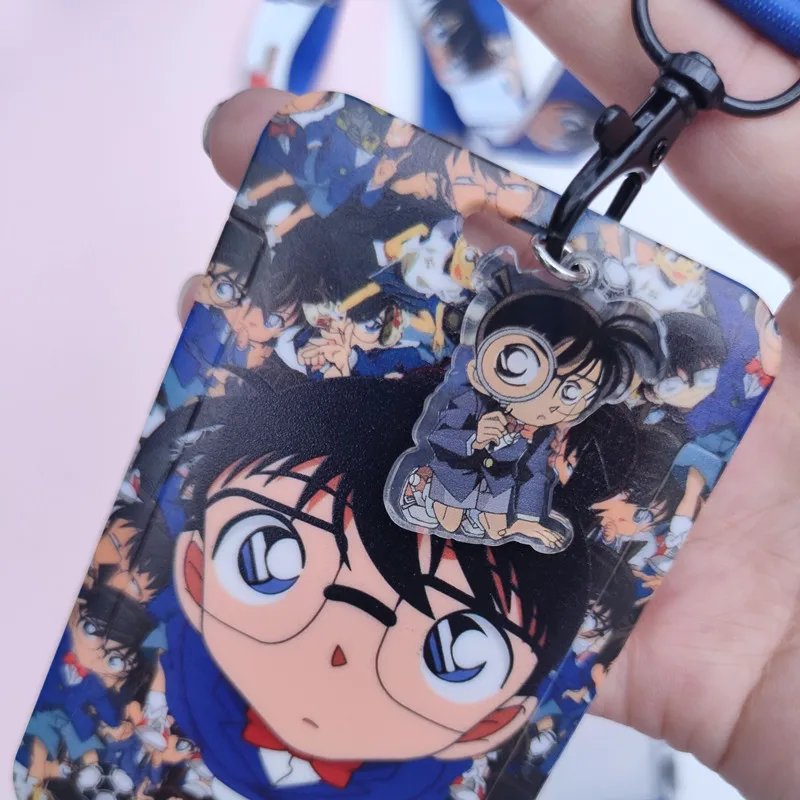 

New Anime Detective and Conans Series Card Holder Cartoon Character Creativity Print Webbing Long Lanyard Pendent Gift