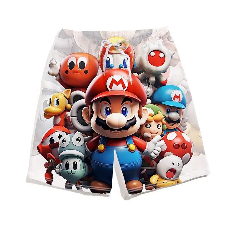 

Летние шорты Mario, мужские пляжные брюки, повседневные брюки, тонкие брюки в стиле Луиджи Куба, подходящие для любого летнего образа.