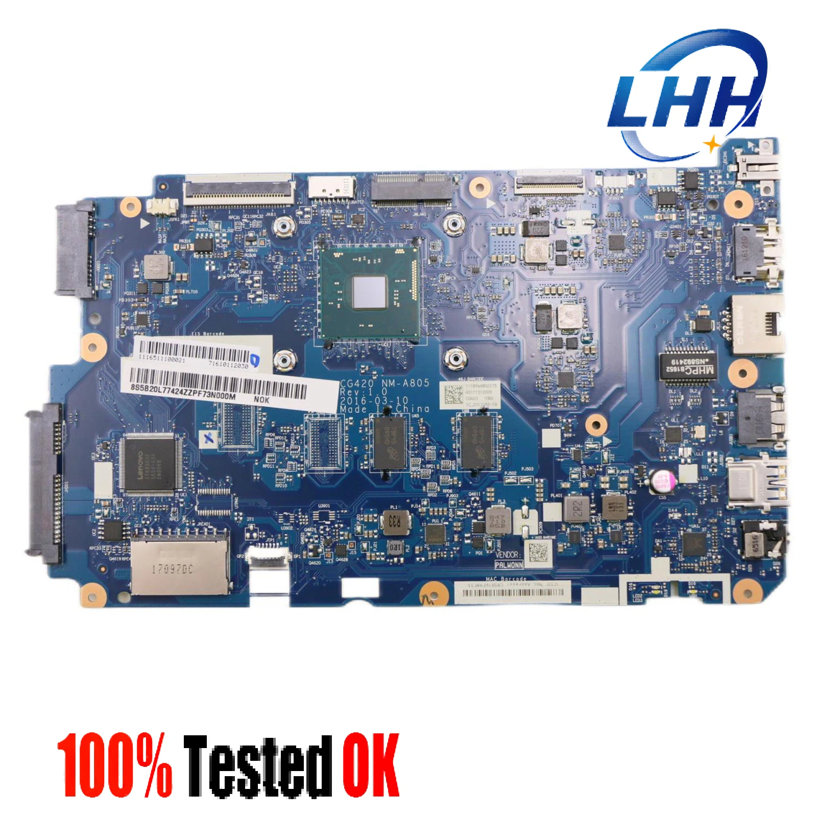 

NM-A805 Main Board for Lenovo IdeaPad 110-14IBR Lenovo Laptop Motherboard with CPU N3060 UMA 2G RAM 100% Work