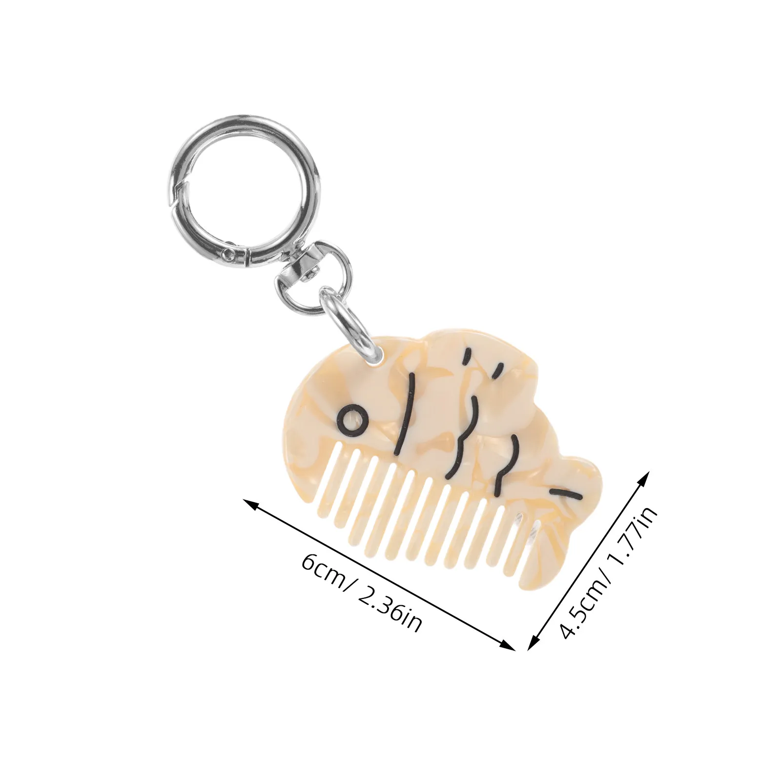Mini Leopard Print Comb Pocket Hair Styling Comb Keychain Portable Travel Hairdresser Salon Tool Hair Side Combs for Women