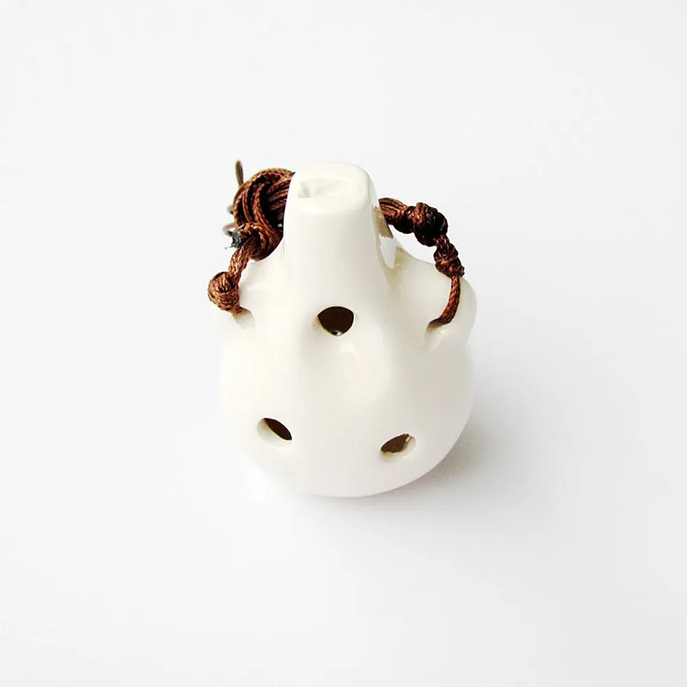 6-Hole Ocarina Beginner Flower Modeling Ceramic Wind Instrument for Practice Adults Easy to Store Beautiful Sound