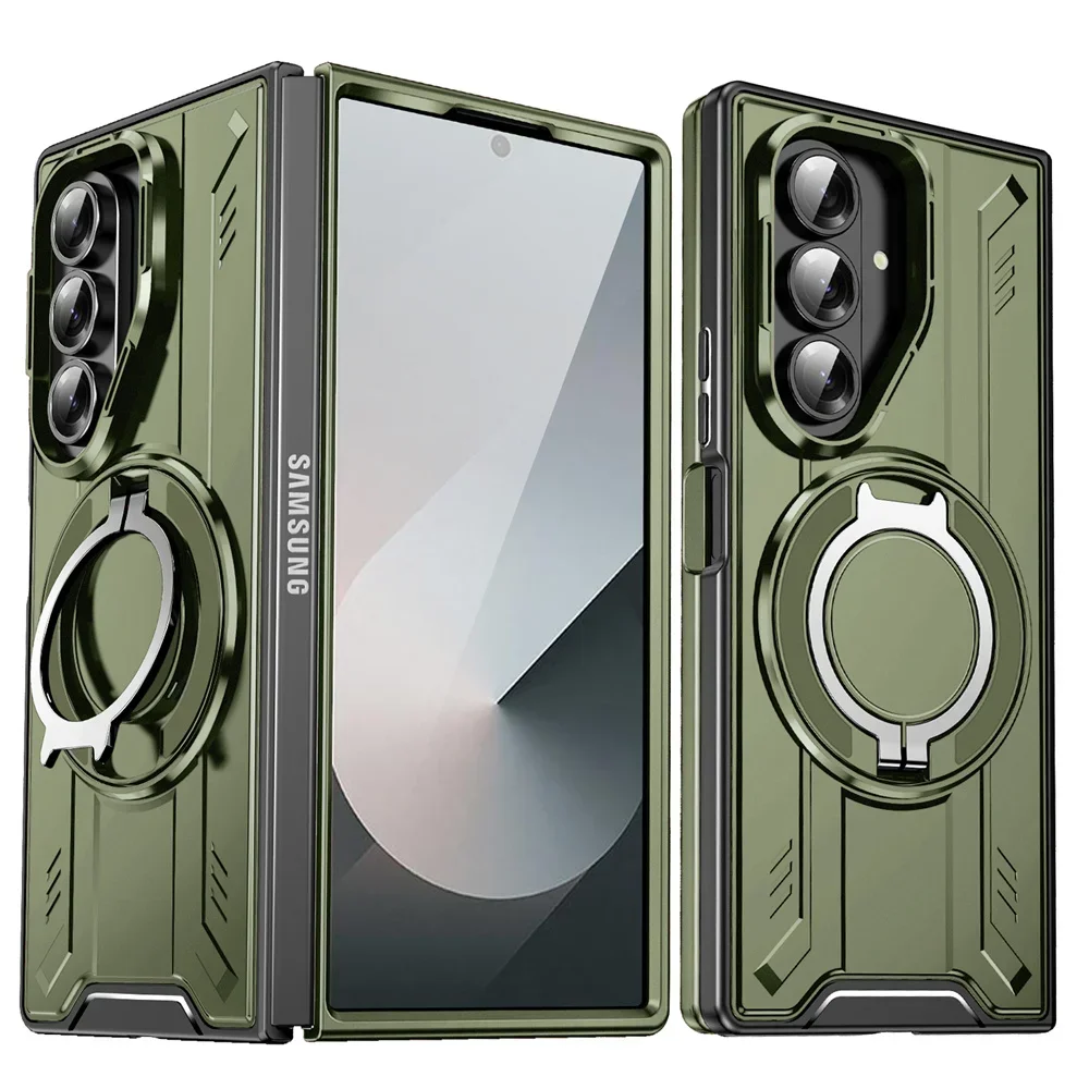 360 °   Magnetischer Ringhalter-Ständer Handyhülle für Samsung Galaxy Z Fold 8 Ultra Fold7 TPU+PC Stoßfeste Robuste Schutzhülle