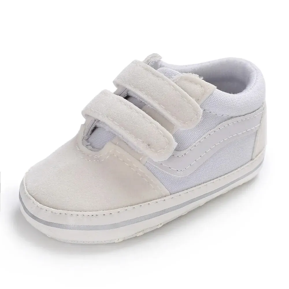 Meckior Baby Canvas Sneakers Klassieke Strepen Casual Baby Boy Meisje Schoenen Anti-Slip Zachte Eerste Wandelaars Baby Unisex Schoenen