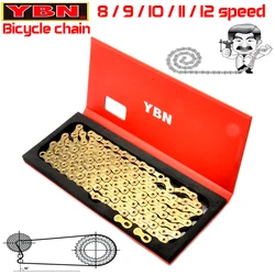 YBN bike chain 8/9/10/1/12 speed mountain road bike chain compatible with SRAM SHIMANO