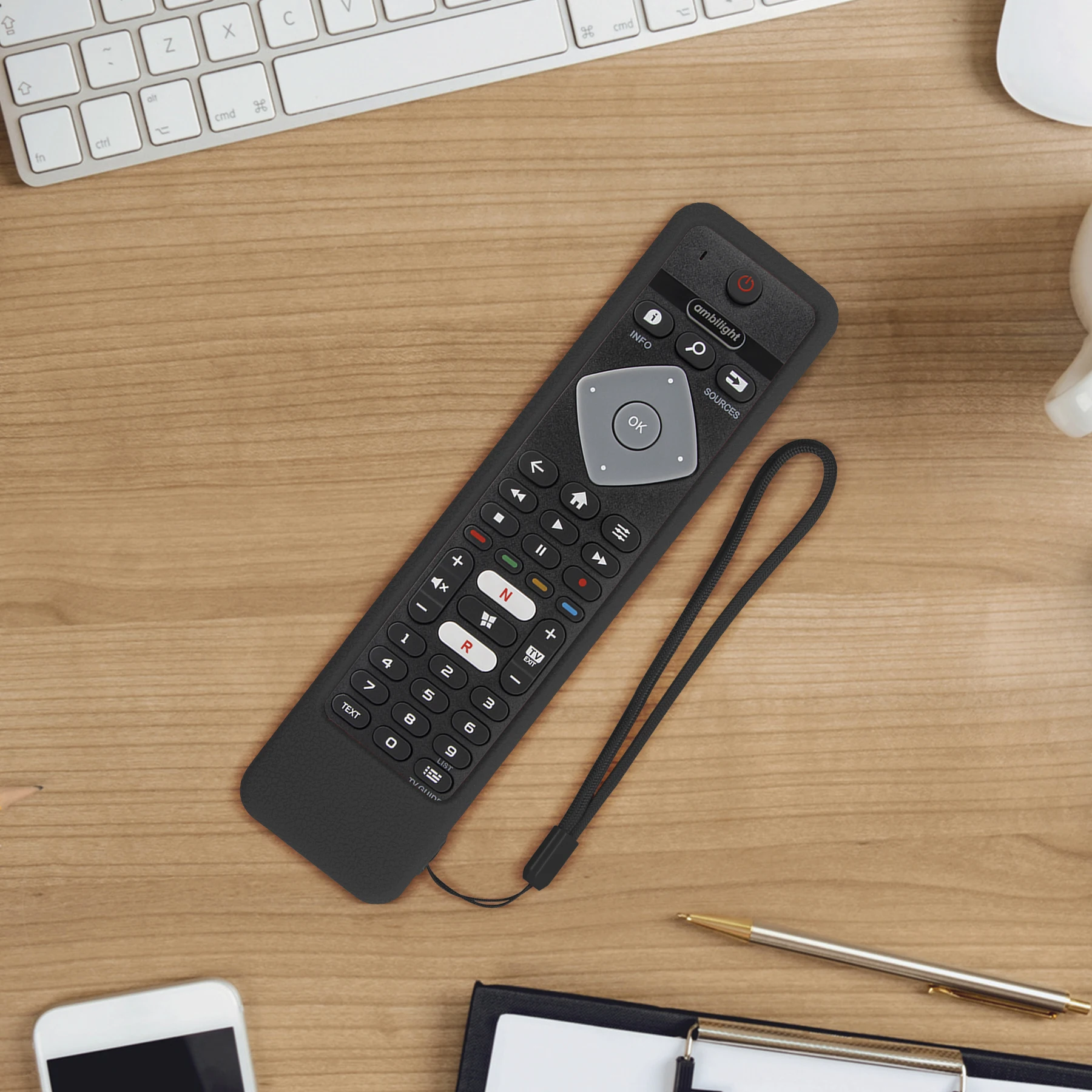 حافظة لجهاز التحكم عن بعد من السيليكون لتلفزيون فيليبس الذكي 55PUS7304 75PUS6754/12 65PUS6754 65PUS6704 55PUS6754 70PUS7304 غطاء مضاد للانزلاق