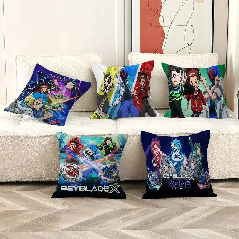 Almohada clásica B-Beyblade X, regalo, decoración para el hogar y la oficina, funda de cojín para dormitorio, sofá, coche