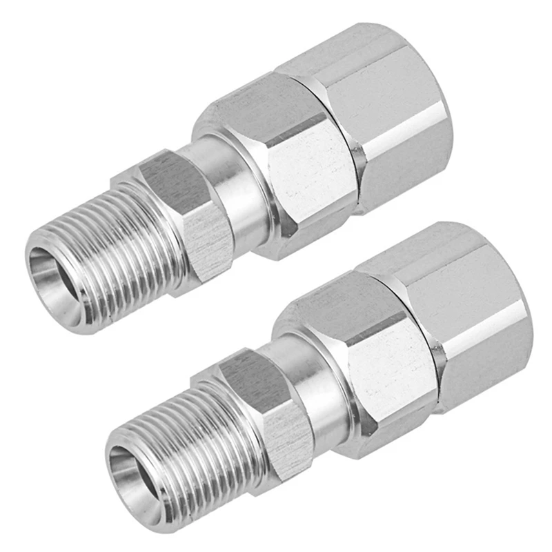 2Pcs 3/8NPT Pressure Washer Swivel Fitting,360Degree Anti Twist Pressure Washer Swivel For Pressure Washer