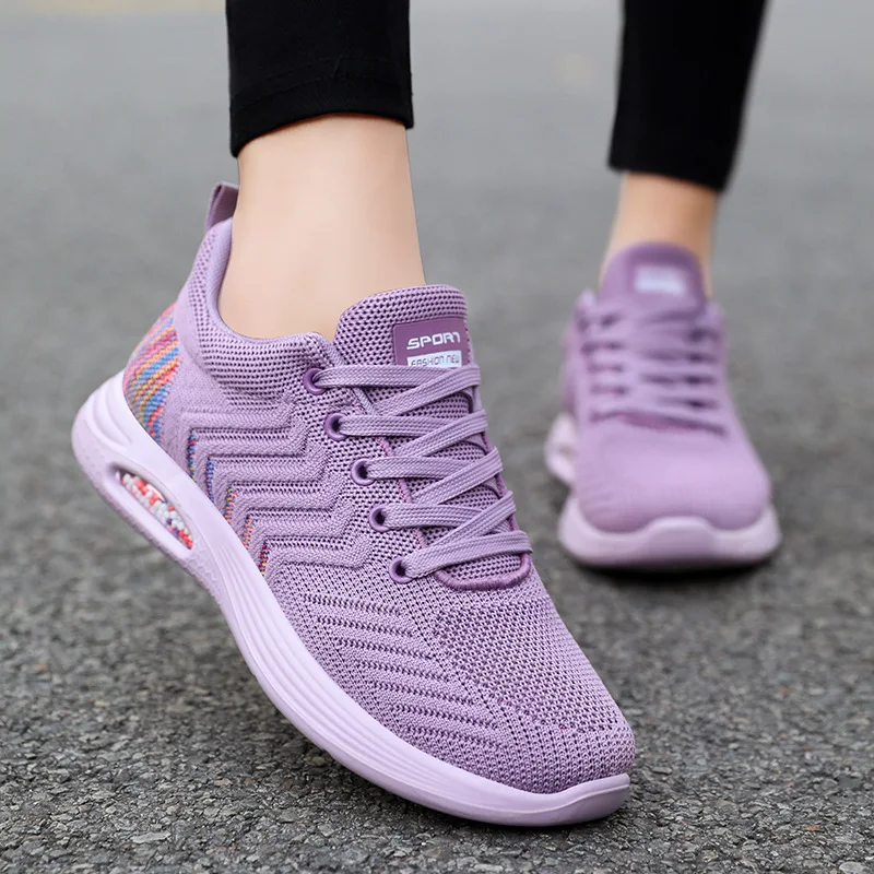 Air Cushion Sports Shoes Fashion and Trendy Women Shoes Elastic Band Casual Sneakers Shoes for Women Zapatos De Mujer 2023