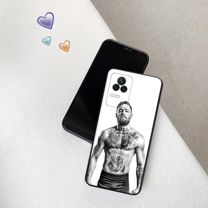 Matte Phone Case For Redmi Note 11 Pro 10 11s 10s 10a 10c Xiaomi 11t 10t Note10 Lite King Conor Mcgregor Black Soft Cover image 4