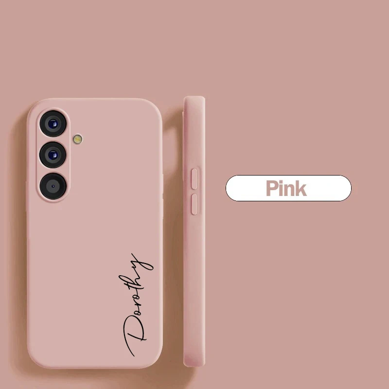 For Samsung Galaxy A55 5G Customized Personalized Name Initials Soft Liquid Silicone DIY Case Cover For Samsung Galaxy A55 5G