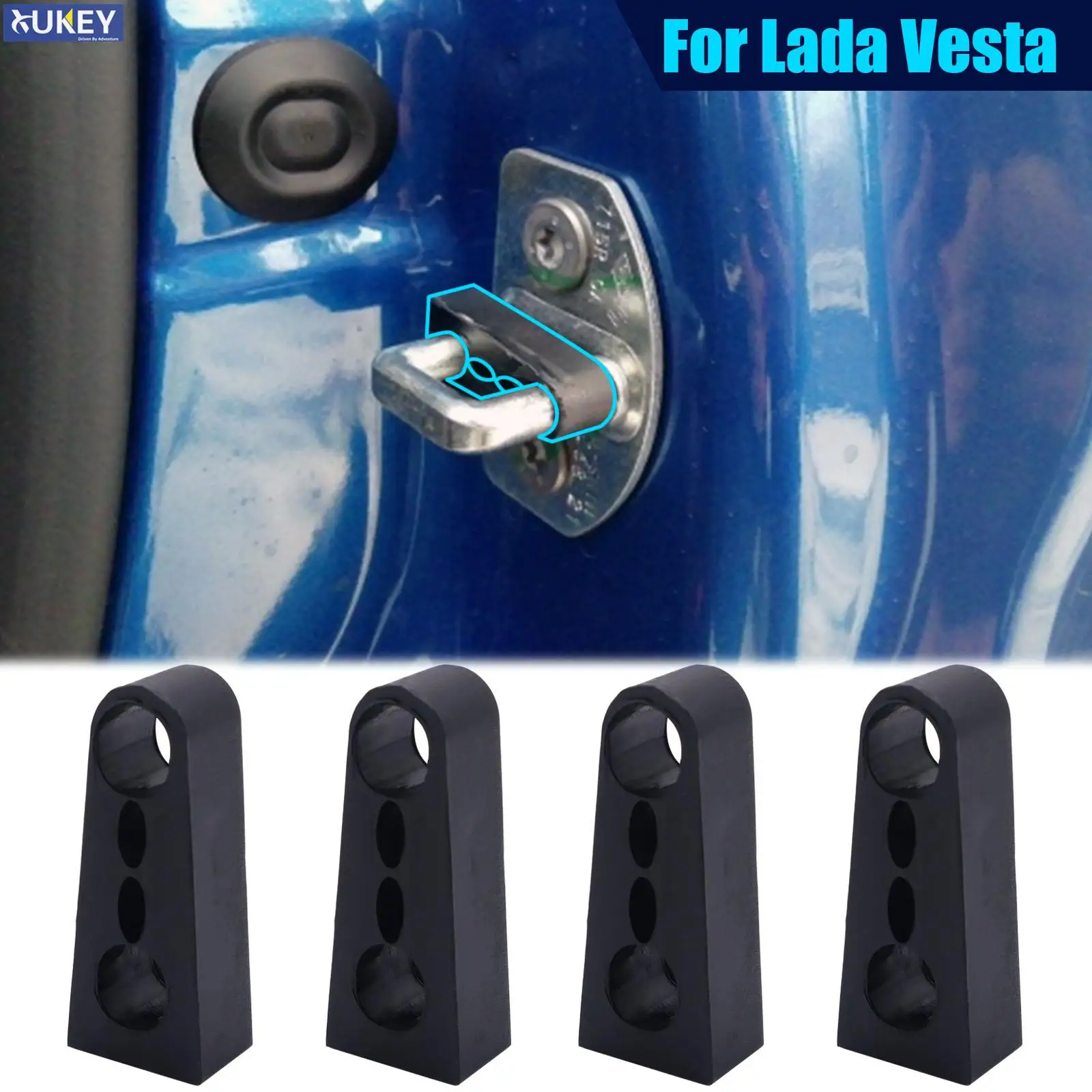 

Car Door Lock Sound Deadener Damper Buffer For Lada Vesta SW Cross 2015-2023 Rattling Screaks Noise Deaf Soundproofing seal