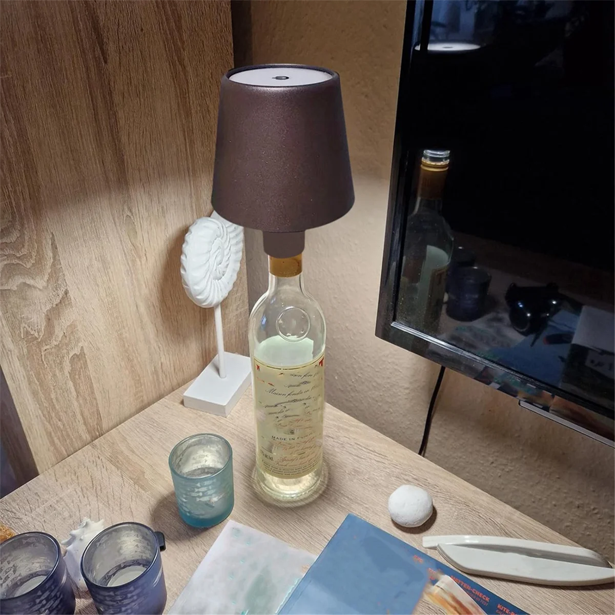 

Fast！Wireless Bottle Lamp,3 Color Stepless Dimming Pridola Bottle Lights,Touch LED Wine Bottle Lamp Light for Bars,Restaurant