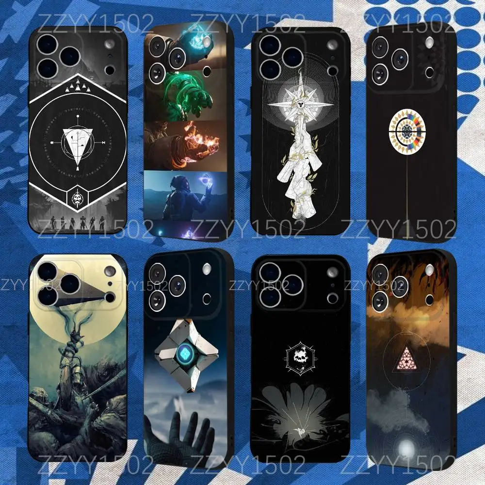 

D-Destiny 2 Game Phone Case For iPhone 17,16,15,14,13,12,Pro,Max,Plus,E,SE4,Air,Mini Black Funda Shell