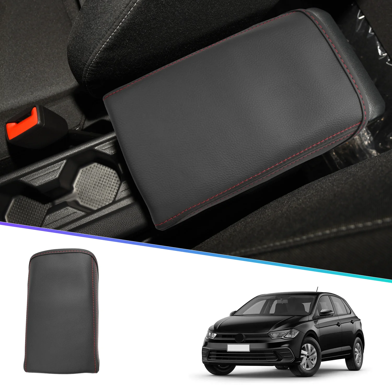 LFOTPP Coche Apoyabrazos Caja Pad para Polo MK6 / Seat Ibiza Typ 6F / Seat Arona SUV 2018-2022 Coche Central Control Contenedor Auto Interior Seat Ibiza Accesorios