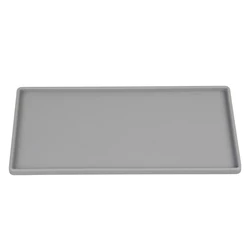 Silicone Plastic Flat Tray 276mm Square Anti-slip Twistable Stand Mobile Holder Bathroom Soap Tray Coffee Tea Cutlery Holder