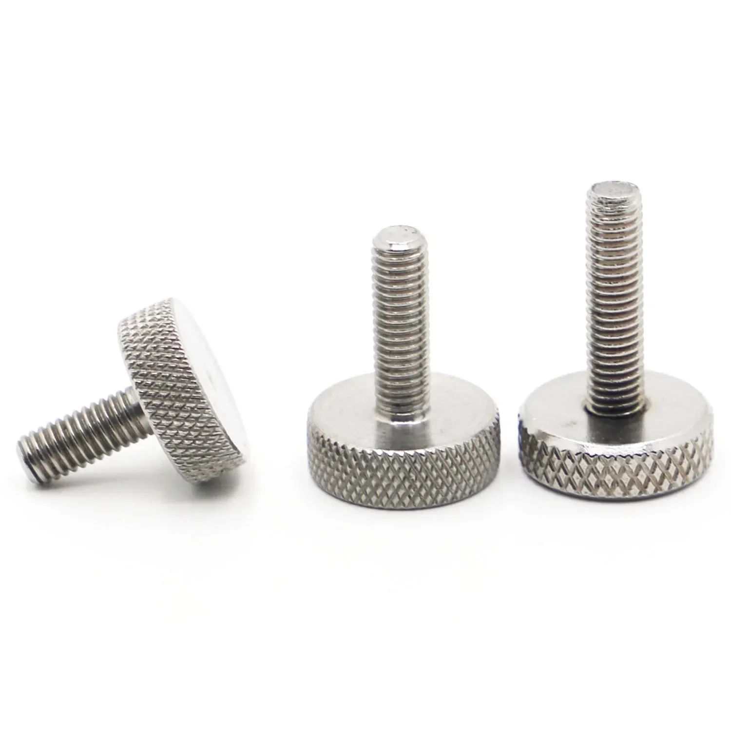 

GB835 304 Stainless Steel Knurl Flat Head Hand Tighten Curtain Wall Glass Thumb Screw Bolt DIN653 M3 M4 M5 M6 M8 M10