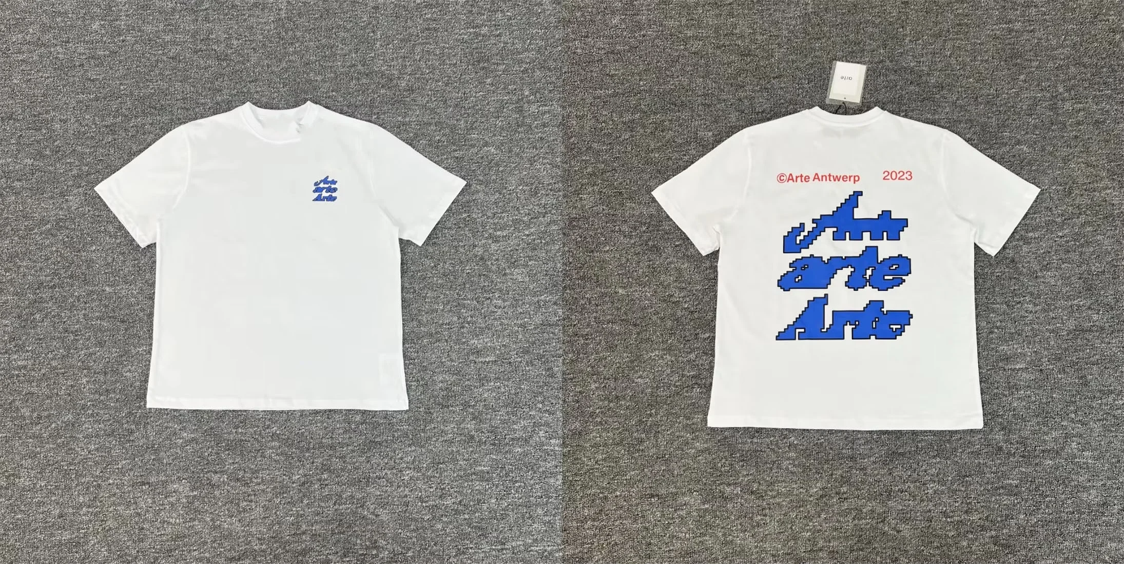 

Summer Street Fashion Arte Embroidery logo Print T Shirt Women Best Quality Flower Back Women's Causal Style T-shirt Top Tees