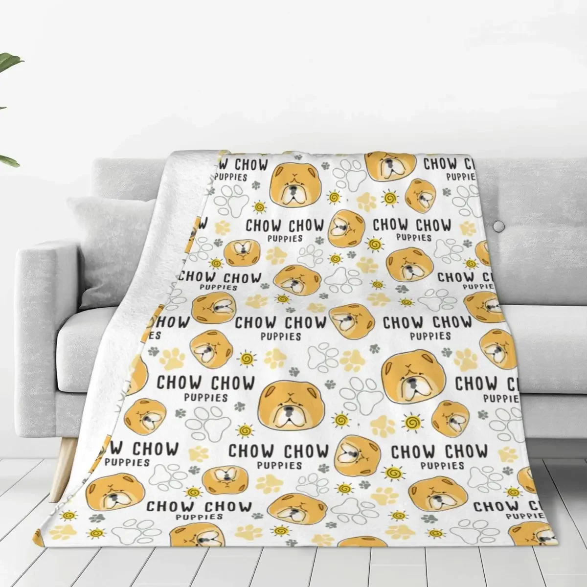 Comfort Chow Chow Dog Blanket Bedding Decorative Puppies Owner Throws And Blankets Lightweight Coral Fleece Plush for Outdoor