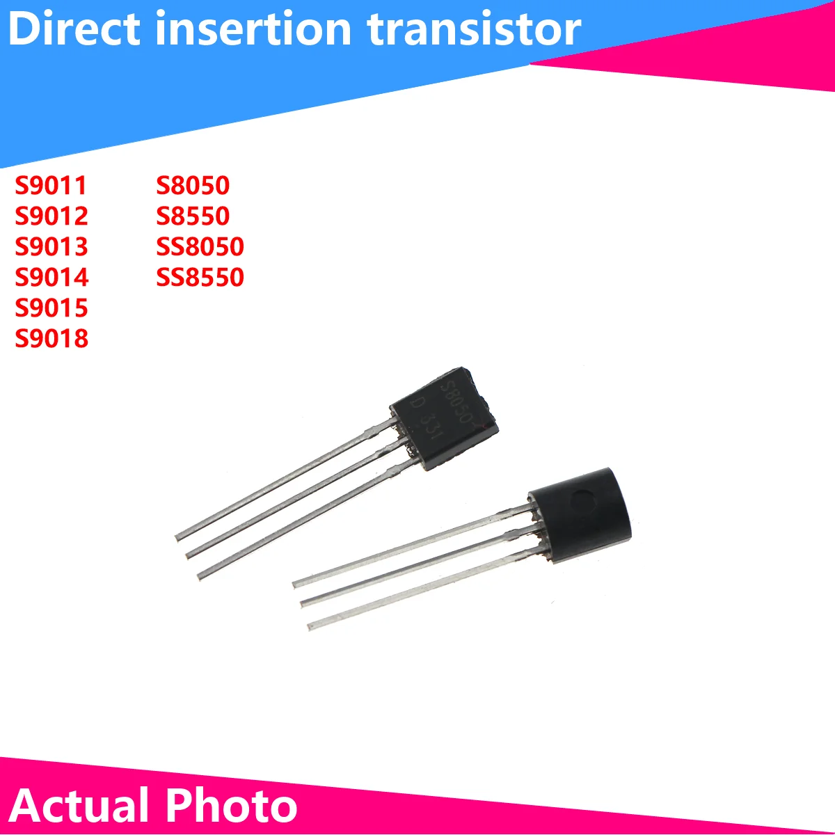 100/50PCS transistor DIP 2SA1018 2SC1815 2N3904 2N3906 KSPA92 A92 KSPA94 A94 KSPA42 A42 KSPA44 A44 2N5551 2N5401 2N4401 2N4403