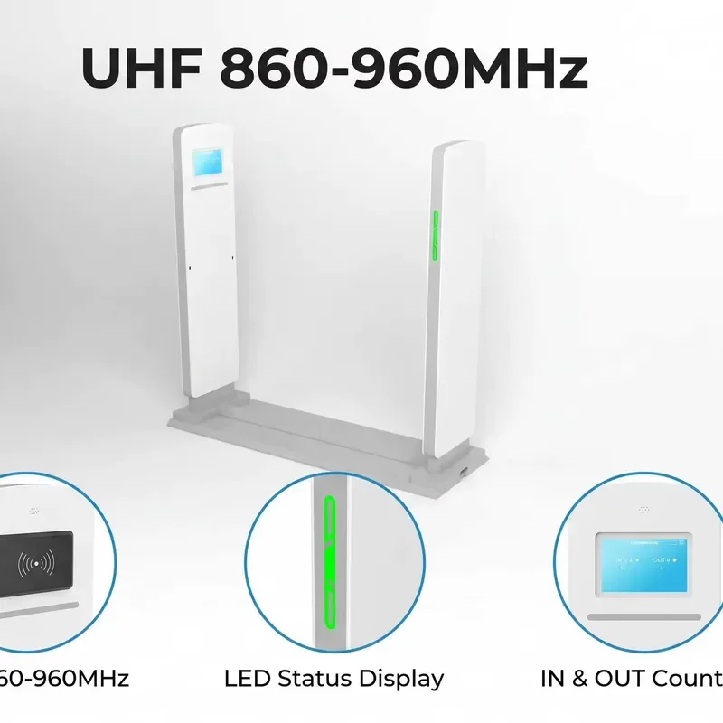 HAUMR Library RFID Security Gate EAS Theft Library Book Detector Hf RFID Library Alarm Security Management System