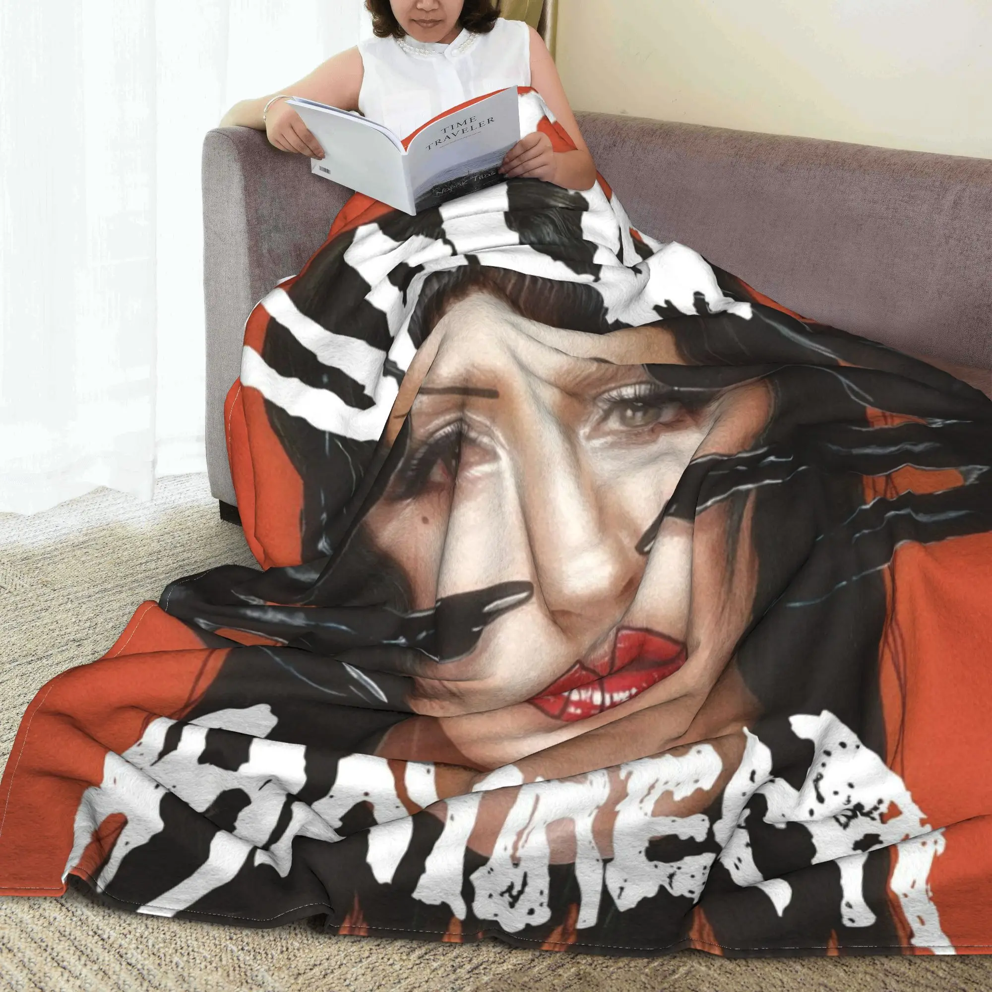 

Lady Gaga Mayhem New Album Music Blanket Multi-function Fleece Sofa Throw Blanket for Home Bedroom Travel Throws Bedspread Quilt