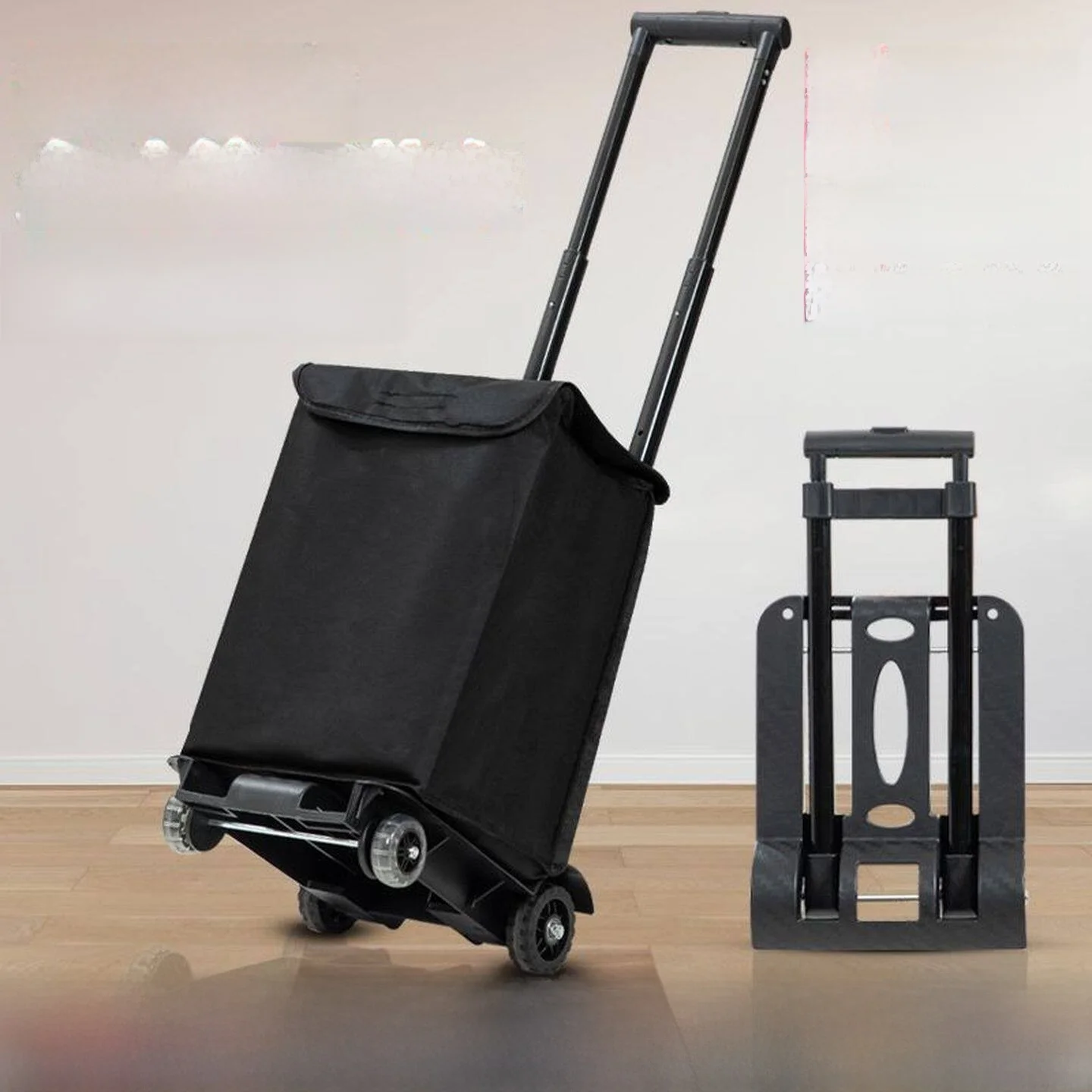 portable-folding-stainless-steel-small-shopping-cart-retractable-handle-lightweight-compact-groceries-pulling-cart-storage