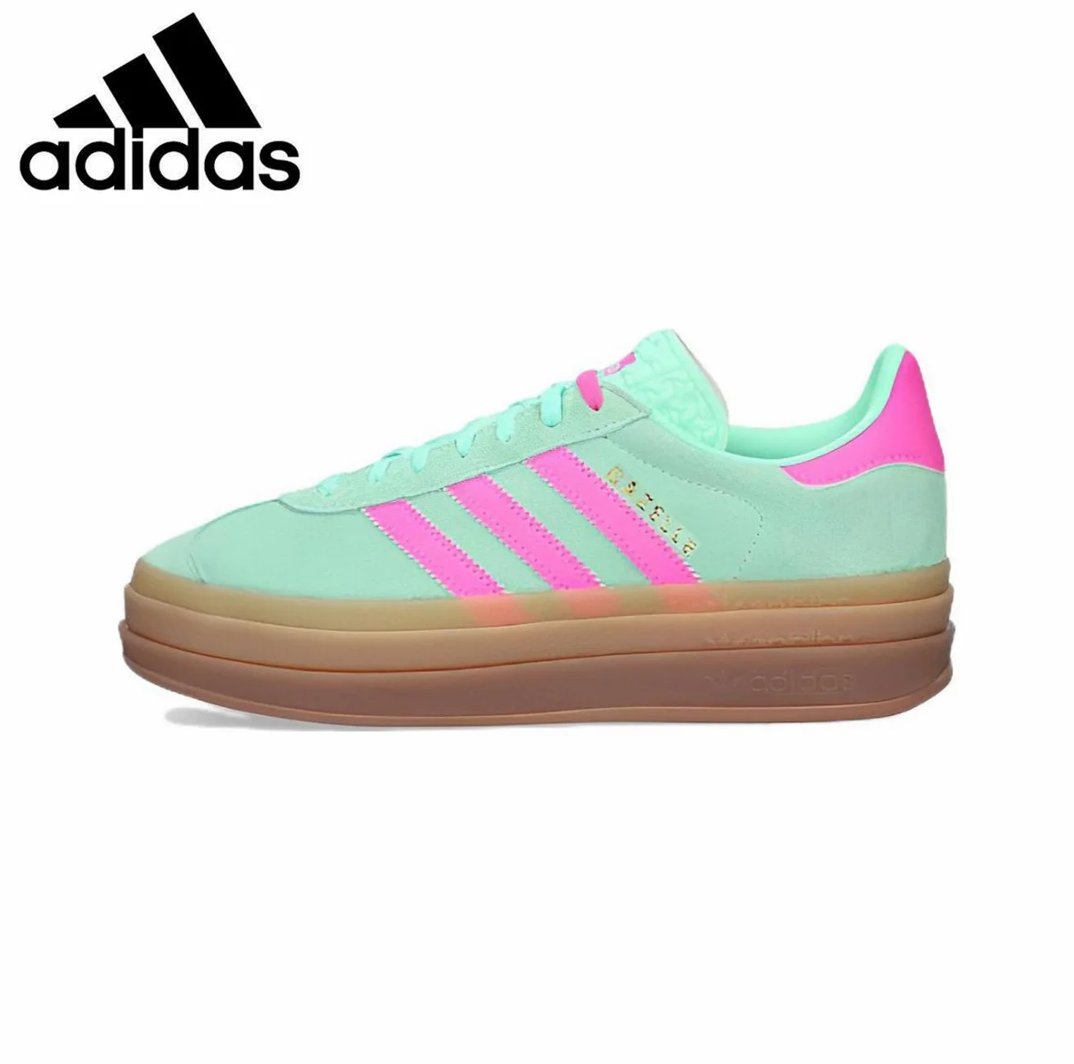 Original ADIDAS GAZELLE BOLD Anti slip and wear-resistant casual shoes with low top board shoes sneakers