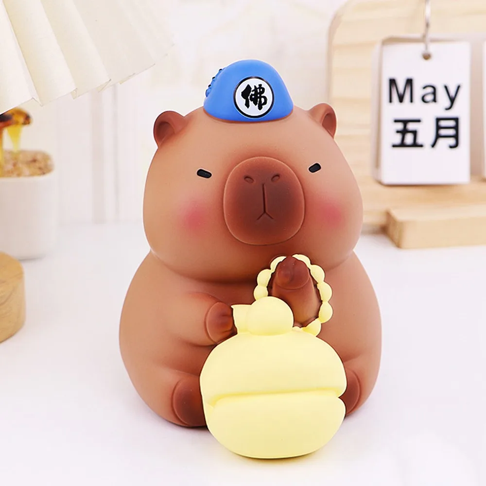 Réservoir d'épargne Capybara tirelire modèle décoratif Capybara tirelires à collectionner dessin animé Capybara enfants boîte de rangement pièces de monnaie argent