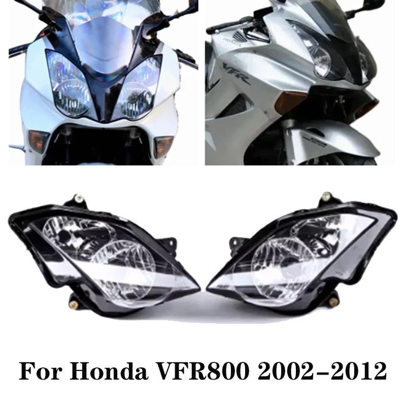 Hot Sales,Motorcycle Frontlight Headlight For Honda VFR800 2002 - 2012 VFR 800 02 03 04 05 06 07 08 09 10 11 12 Head Light Lamp