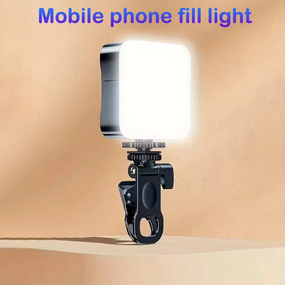 

Мини-заполняющий светильник, перезаряжаемый мобильный телефон, компьютерная камера, светильник для селфи, фотография, вращение на 180 градусов, светодиодный светильник с клипсой